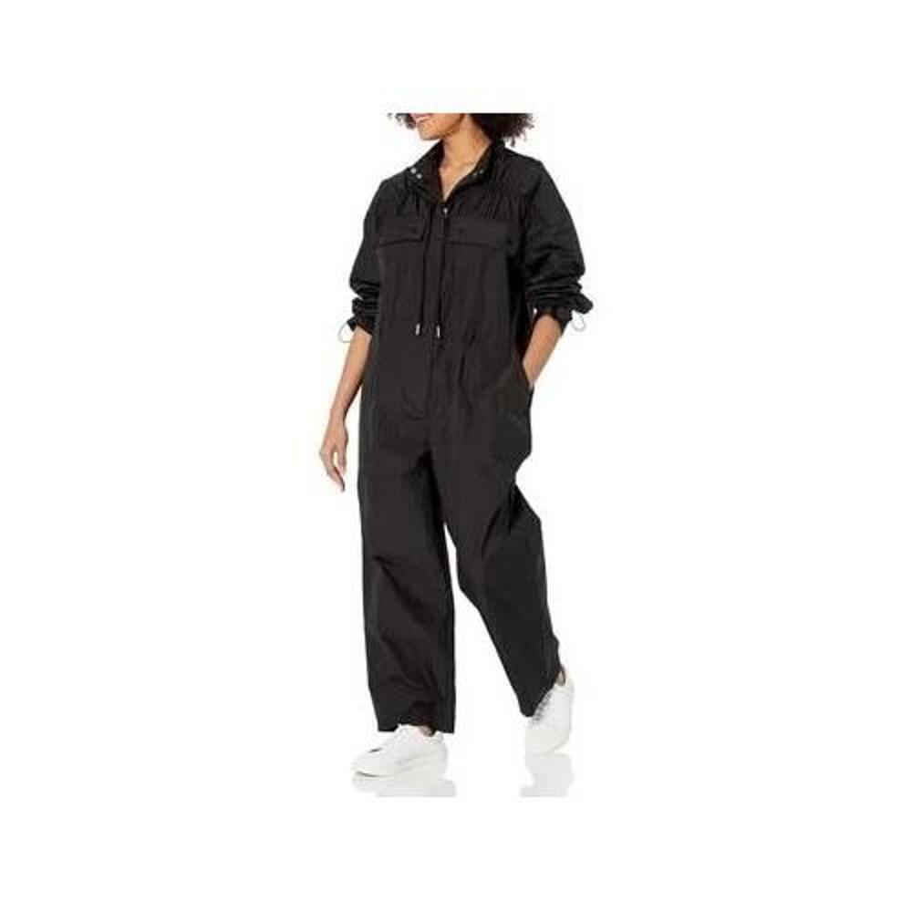 The Drop Black Sport Nylon Jumpsuit Size Medium